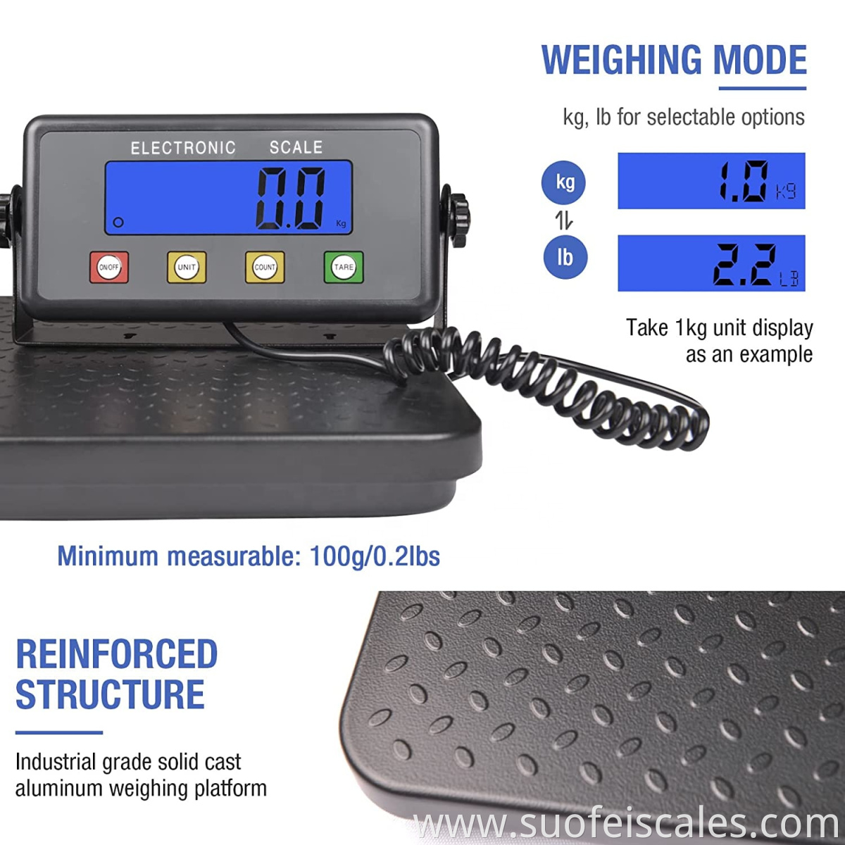 SF-884 Electronic Waage 200kg Heavy Duty Platform Scale